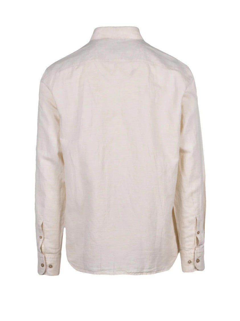 Boss Cotton Linen Shirt Casual Fit - White
