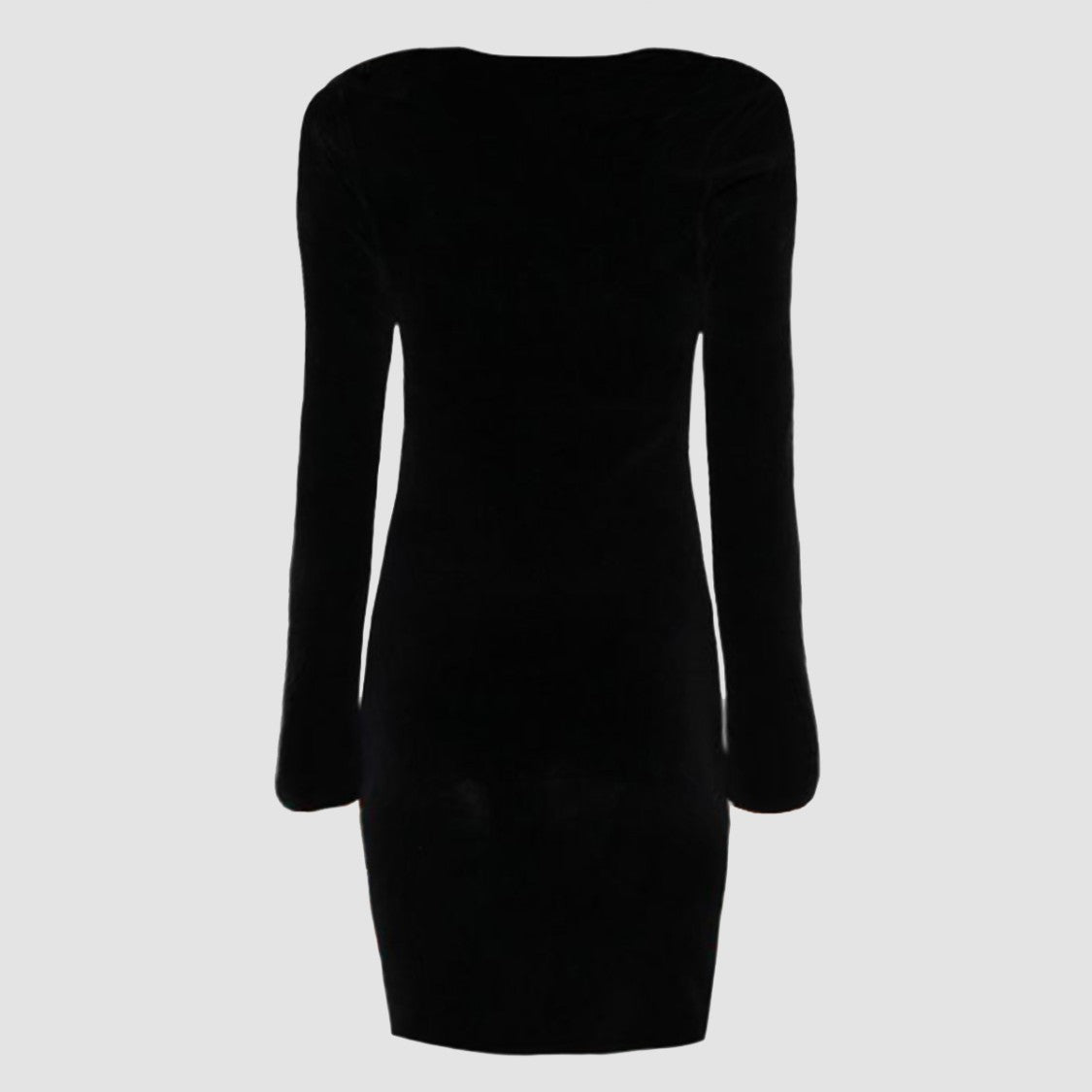 Alexander Wang Form-Fitting Mini Dress With Long Sleeves And Scoop Neckline