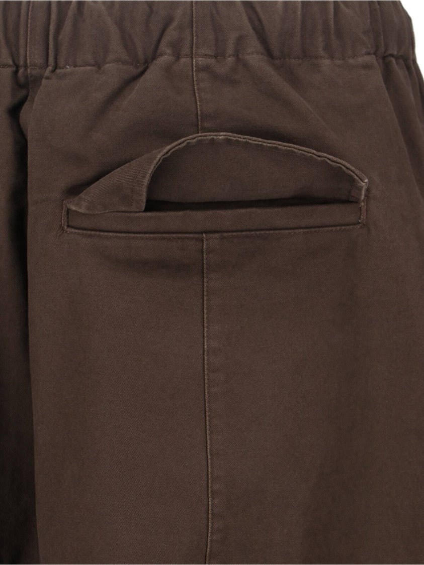 Entire Studios Brown Loft Wide-Leg Cotton Pants