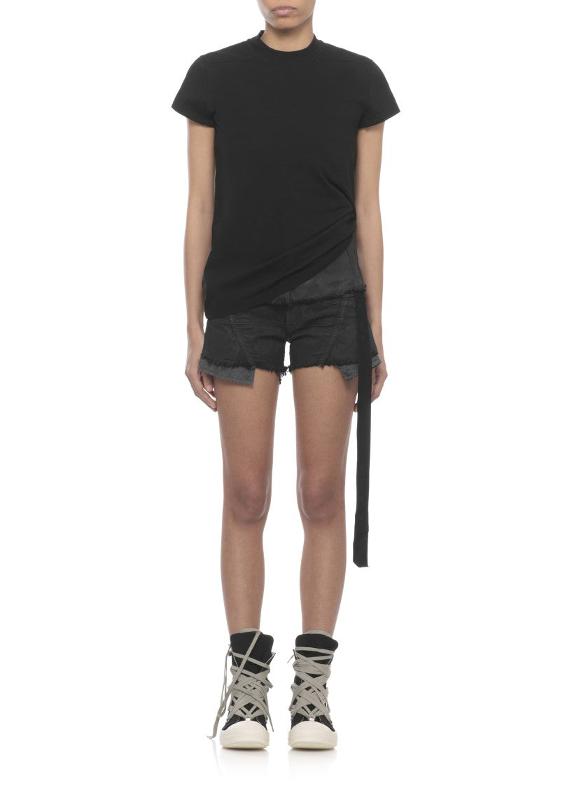 Drkshdw By Rick Owens Black Small Level Cotton T-Shirt