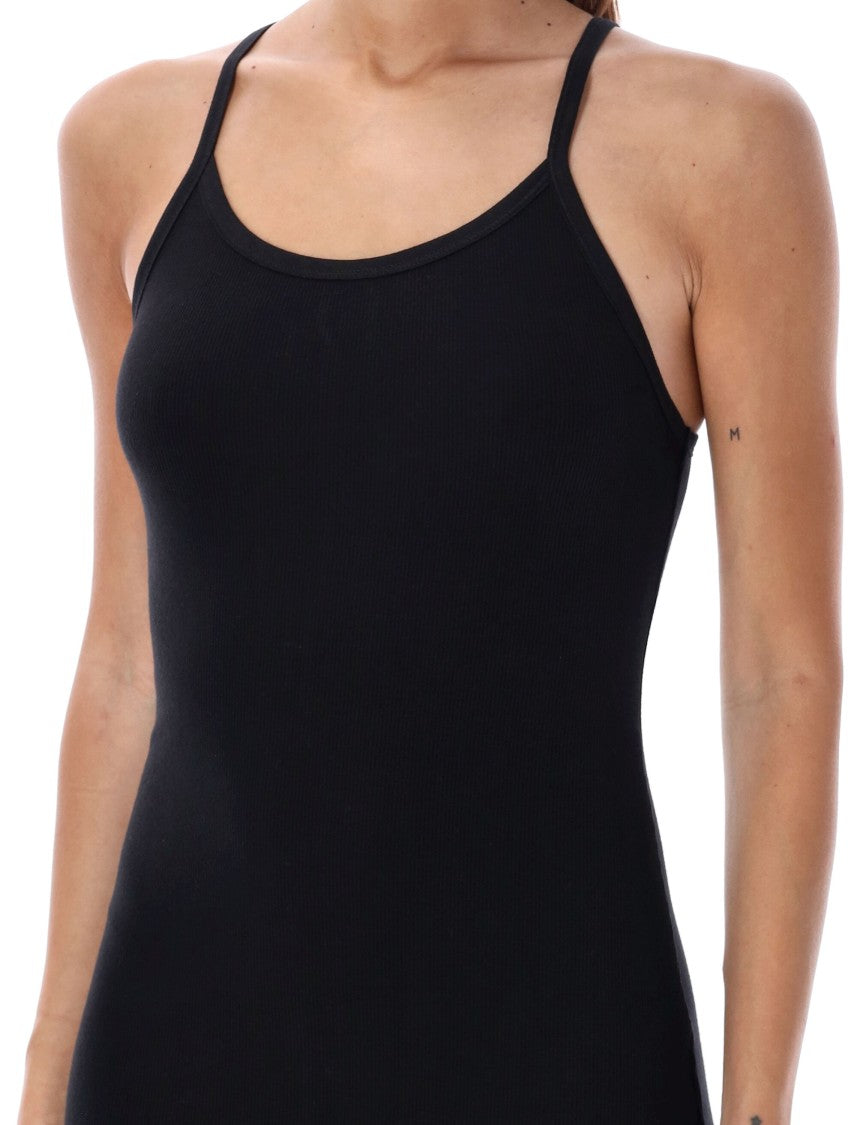 Eterne Form-Fitting Ribbed Cotton Maxi Dress