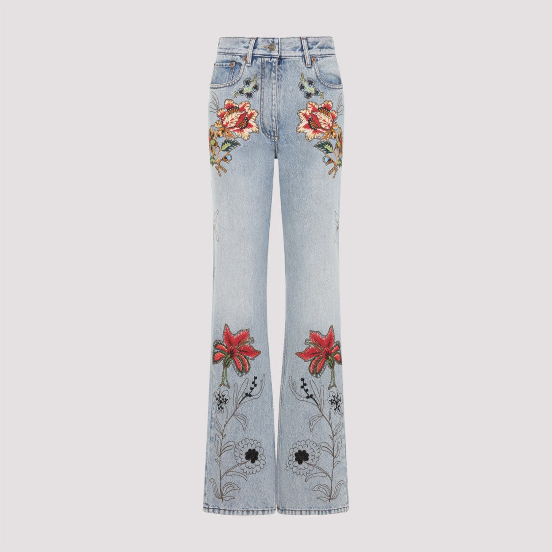 Valentino High-Waisted Flared Denim Jeans