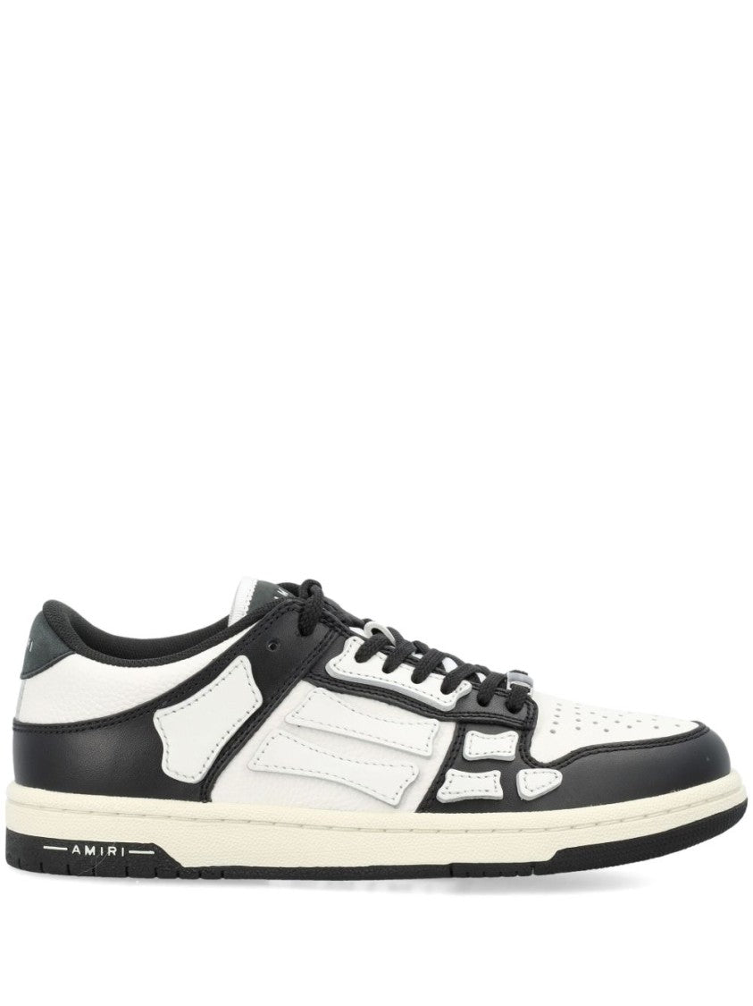 Amiri Smooth Grain Leather Low-Top Sneakers With Color-Block Design