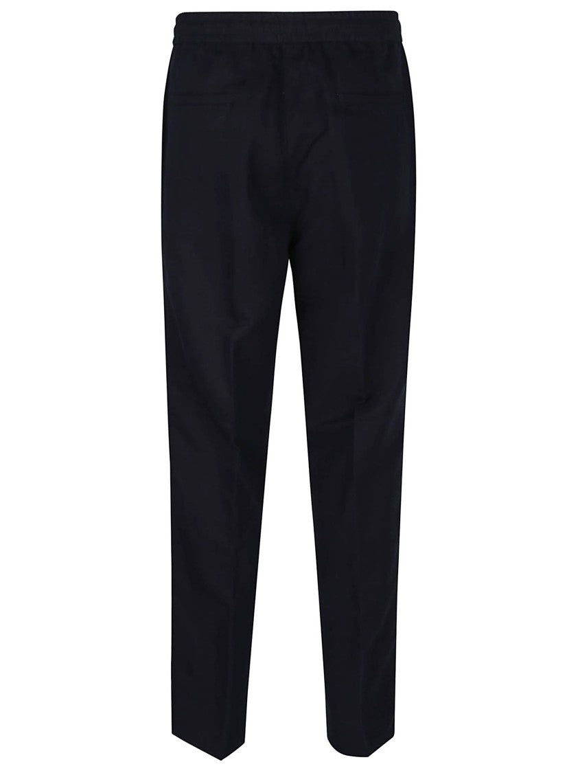 Brunello Cucinelli Black Drawstring Waist Pants With Side Pockets