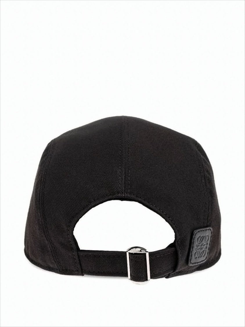 Loewe Embroidered Black Cotton Cap