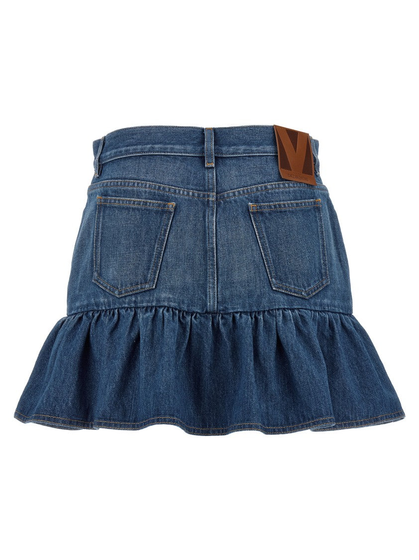 Valentino Garavani Playful Cotton Denim Mini Skirt