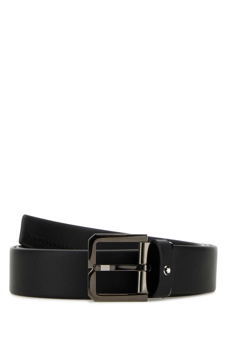Montblanc Black Leather Belt