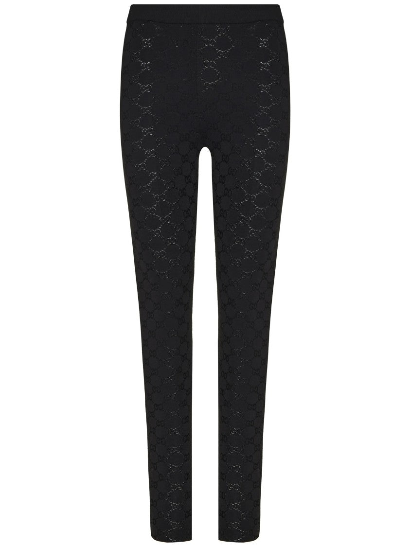 Gucci High-Waisted Slim Fit Textured Pants