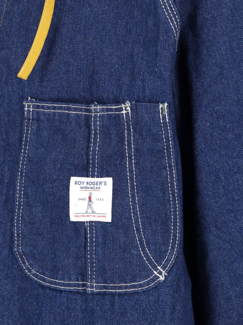 Roy Roger's Blue Chore Raw Denim Hooded Jacket