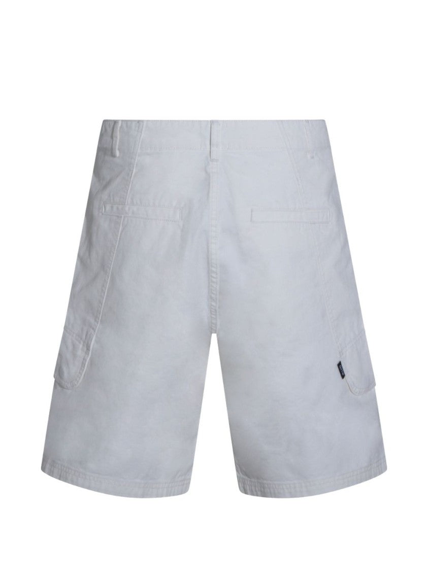 Arte Minimalist White Cotton Shorts With Functional Pockets