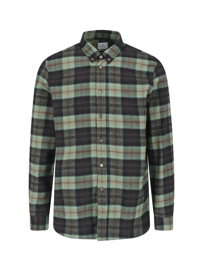 Paul Smith Multicolor Plaid Cotton Button-Down Shirt