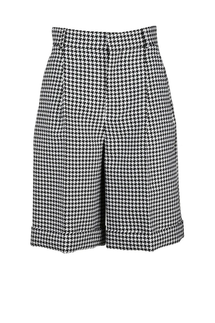 Dior High Waist Bermuda Virgin Wool Elastane - White/Black