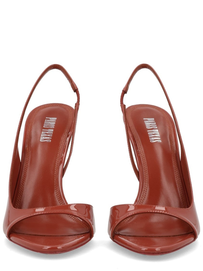 Paris Texas Neutrals Lydia Glossy Open Toe Sandals