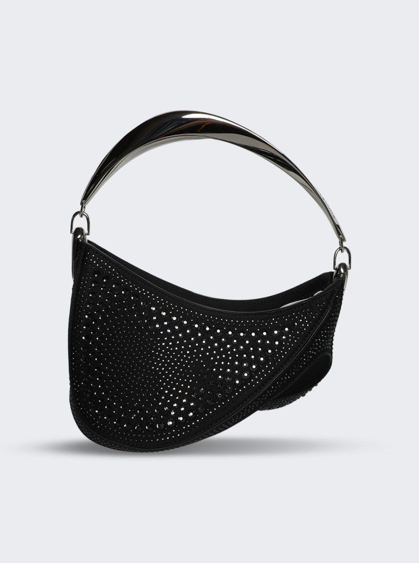 Mugler Small Crystal Hot Fix Spiral Curve 01 Bag