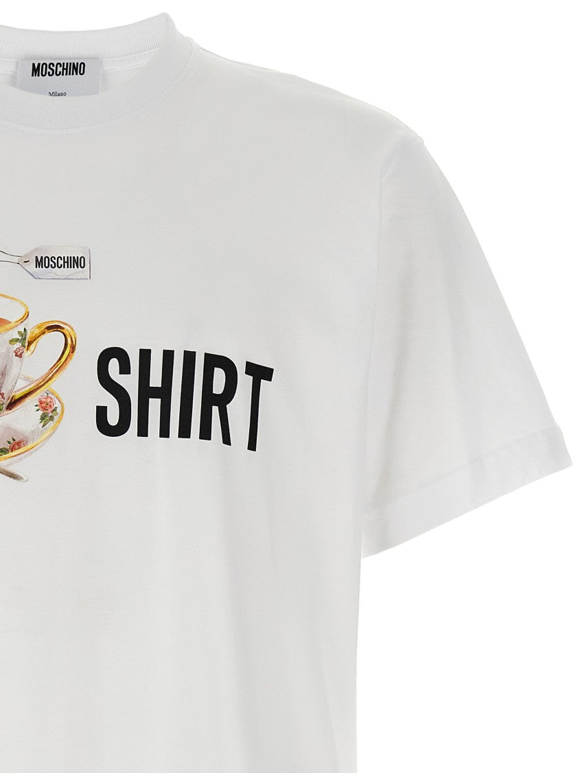Moschino Playful Logo Printed Organic Cotton T-Shirt