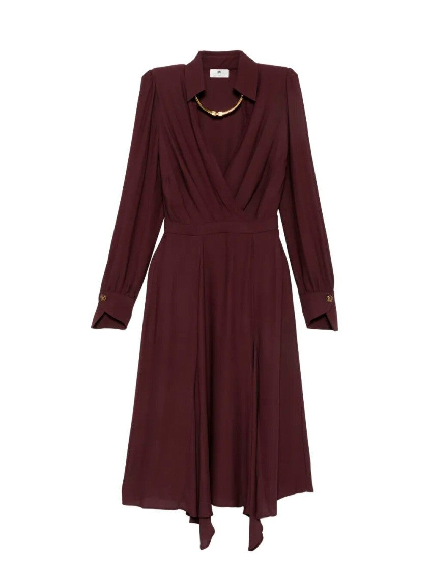 Elisabetta Franchi Wrap Midi Dress