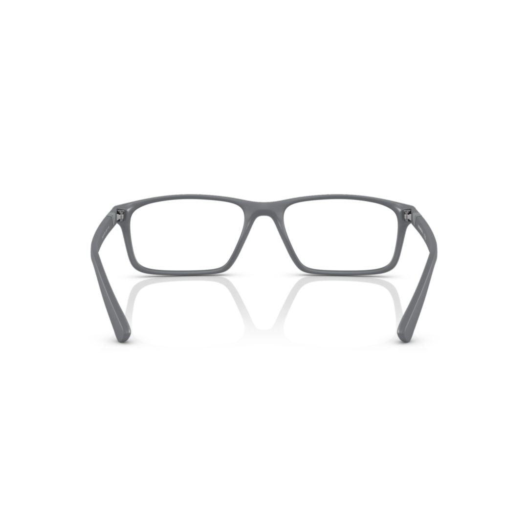 Emporio Armani 3213 Optical Matte Grey Rectangular Eyeglasses With Minimalist Design