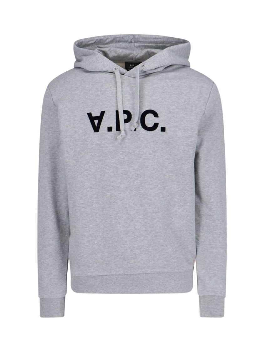 A.P.C. Logo Hoodie – Grey