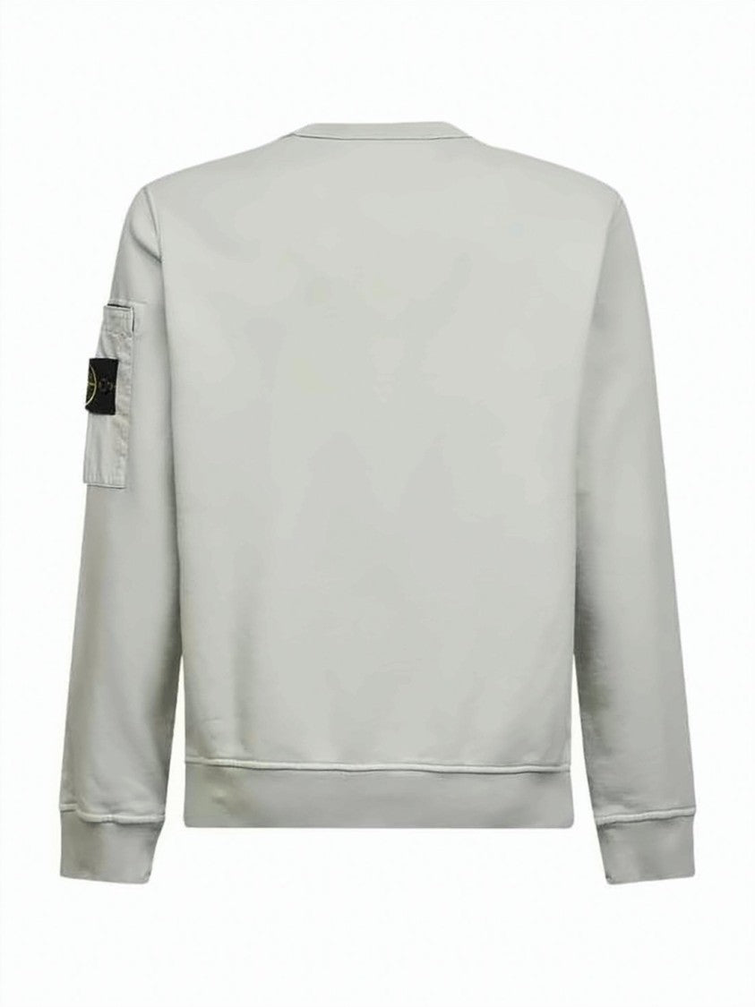 Stone Island Long-Sleeve Minimalist Sweatshirt With Iconic Patch Pocket
