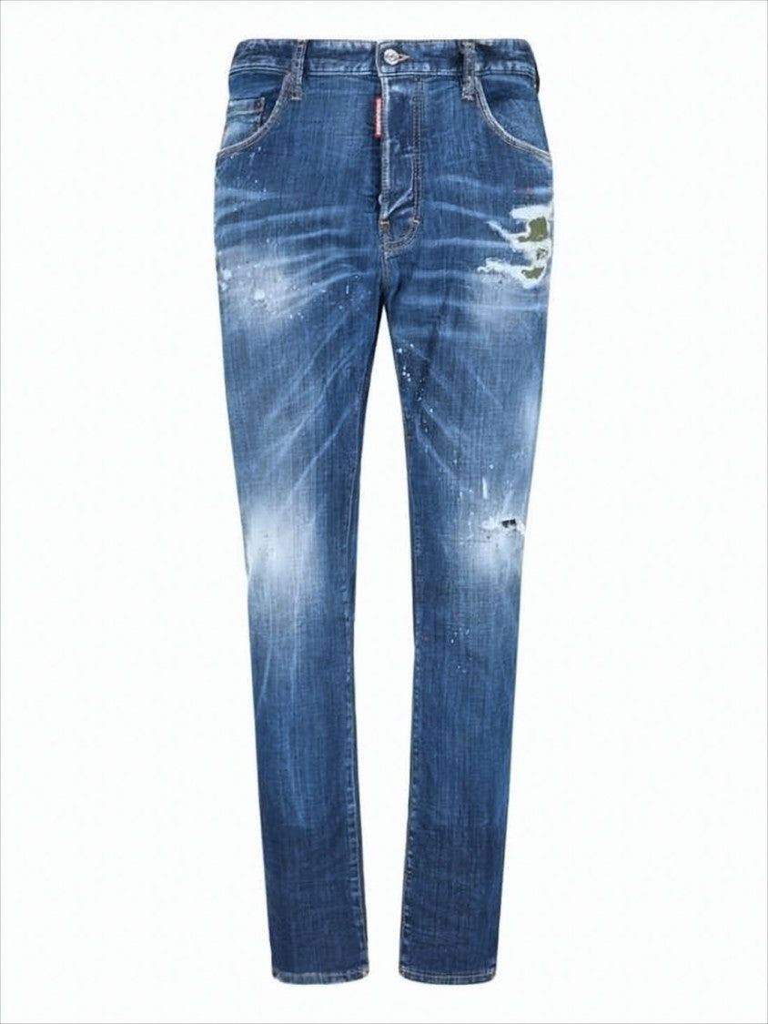 Dsquared2 Distressed Blue Slim Fit Denim Pants