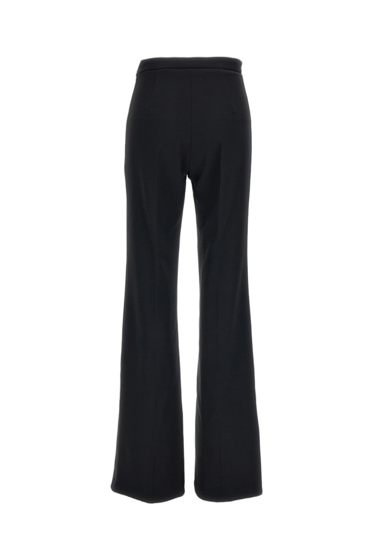 Elisabetta Franchi Black Stretch Fluid High-Waisted Flared Pants