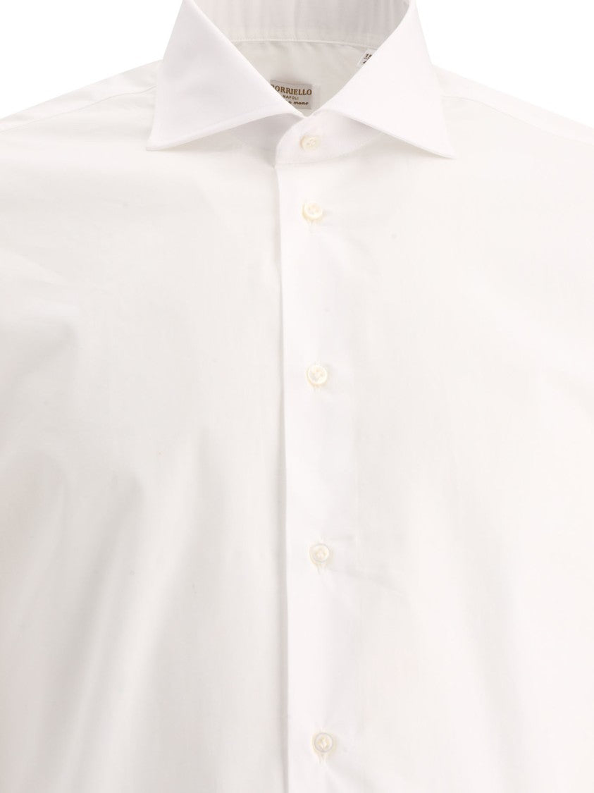 Borriello Long-Sleeve White Shirt With Pointed Collar
