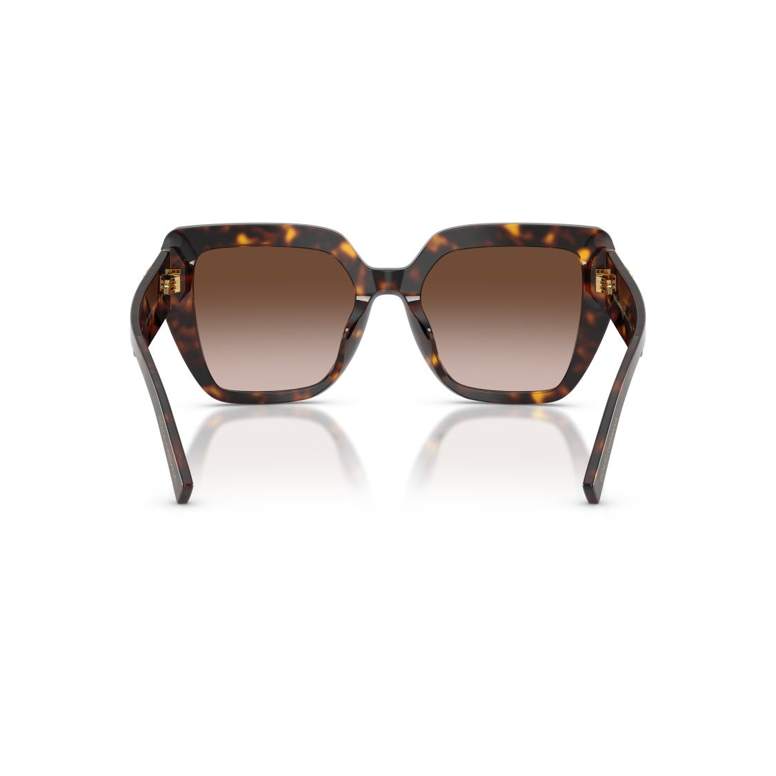 Dolce & Gabbana Oversized Tortoiseshell Frame Sunglasses With Gradient Brown Lenses