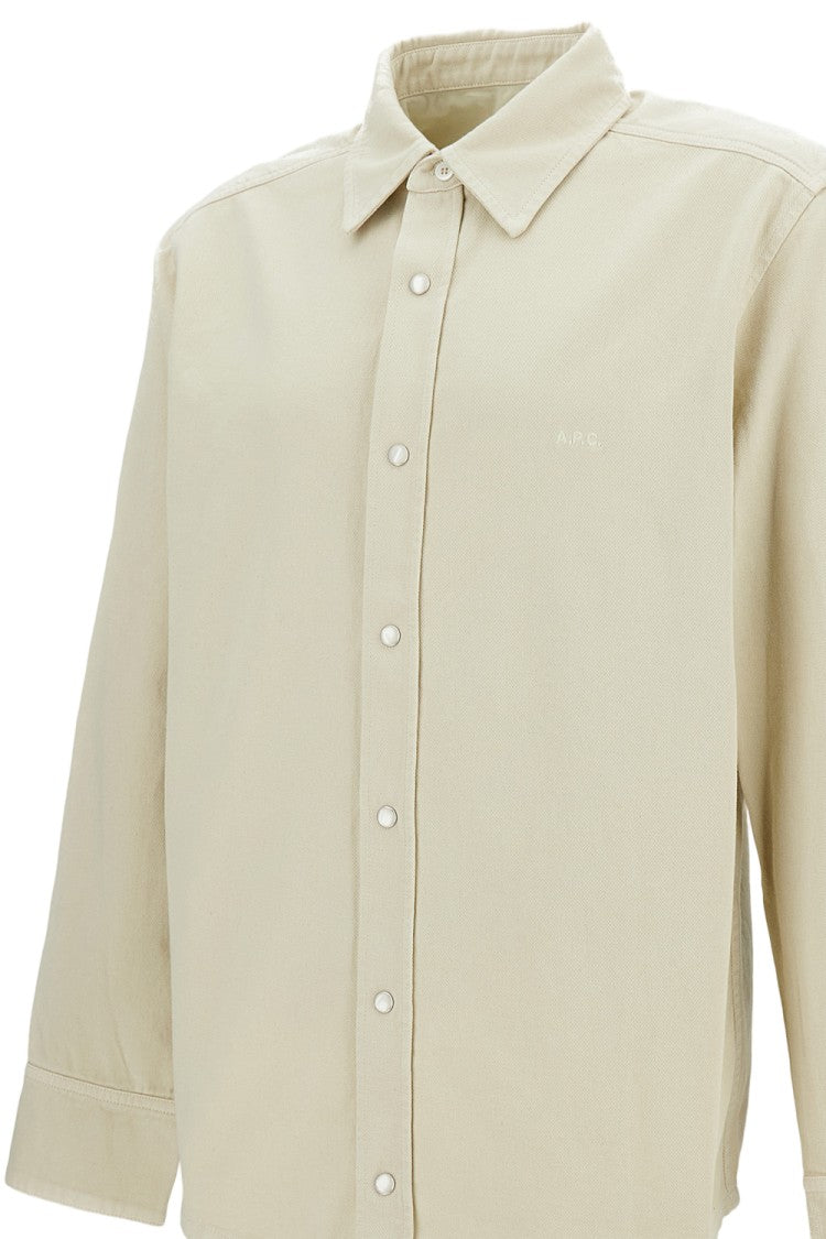 A.P.C. Cotton Overshirt With Mother-Of-Pearl Snap Button