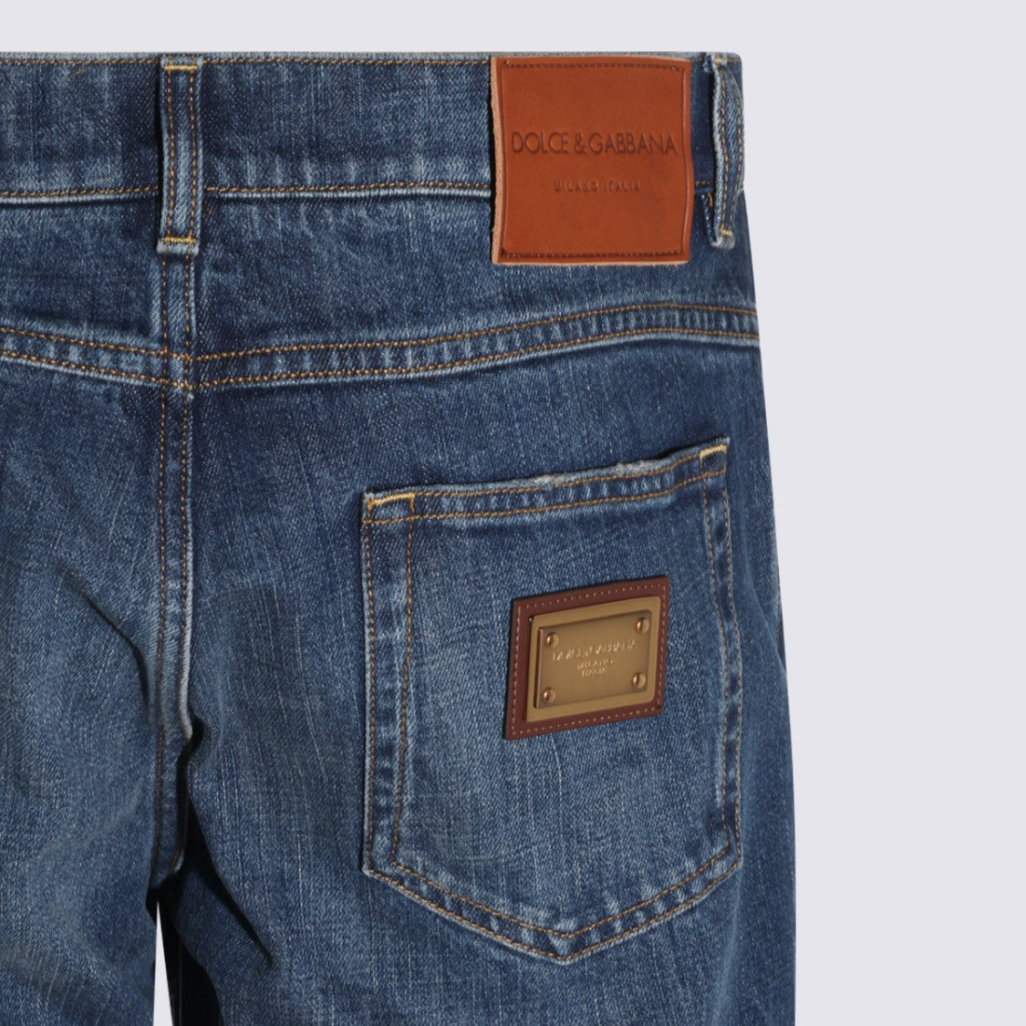 Dolce & Gabbana Straight-Leg Denim Jeans With Subtle Fading And Five-Pocket Styling