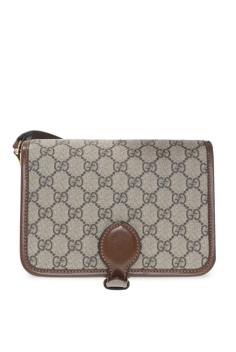 Gucci Structured Shoulder Bag With Signature Gg Emblem