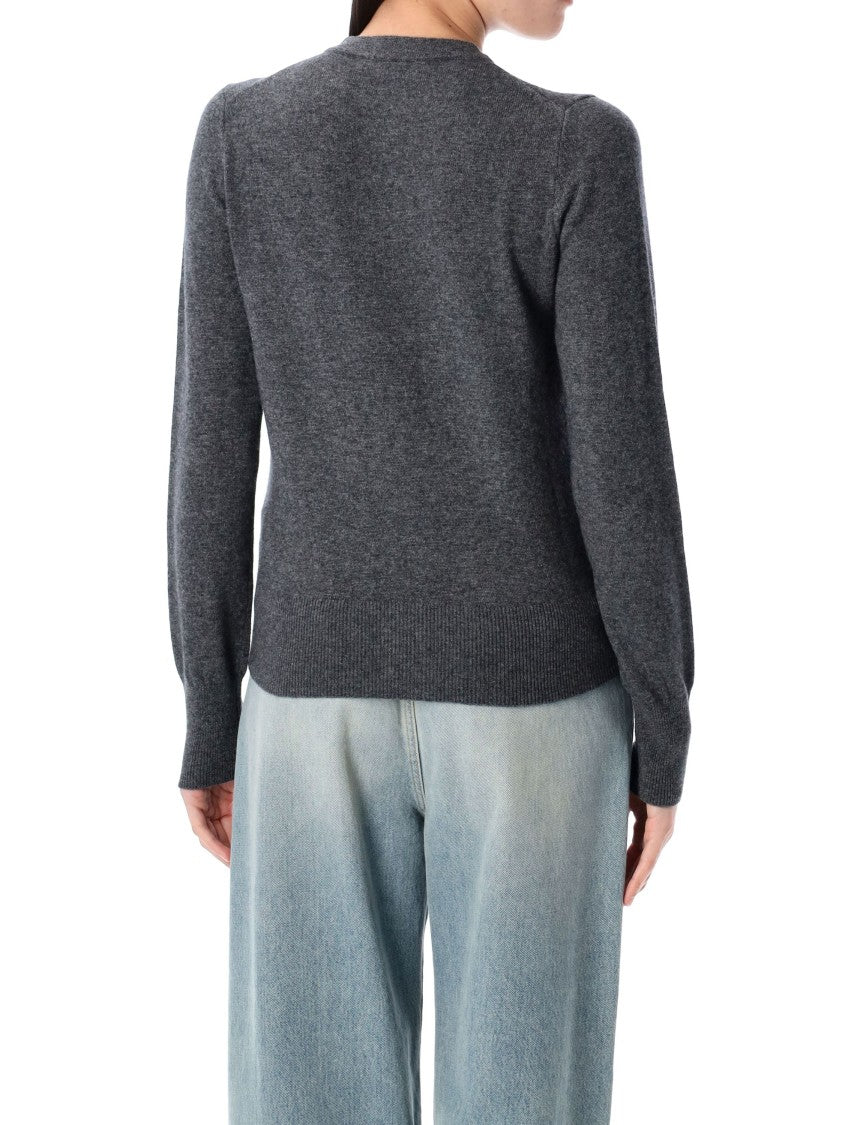 Rhea Slim Fit Grey Cashmere-Wool Cardigan