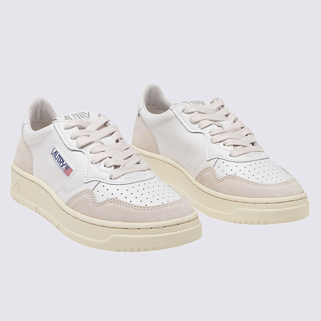 Autry Suede-Trim Low-Top Sneakers