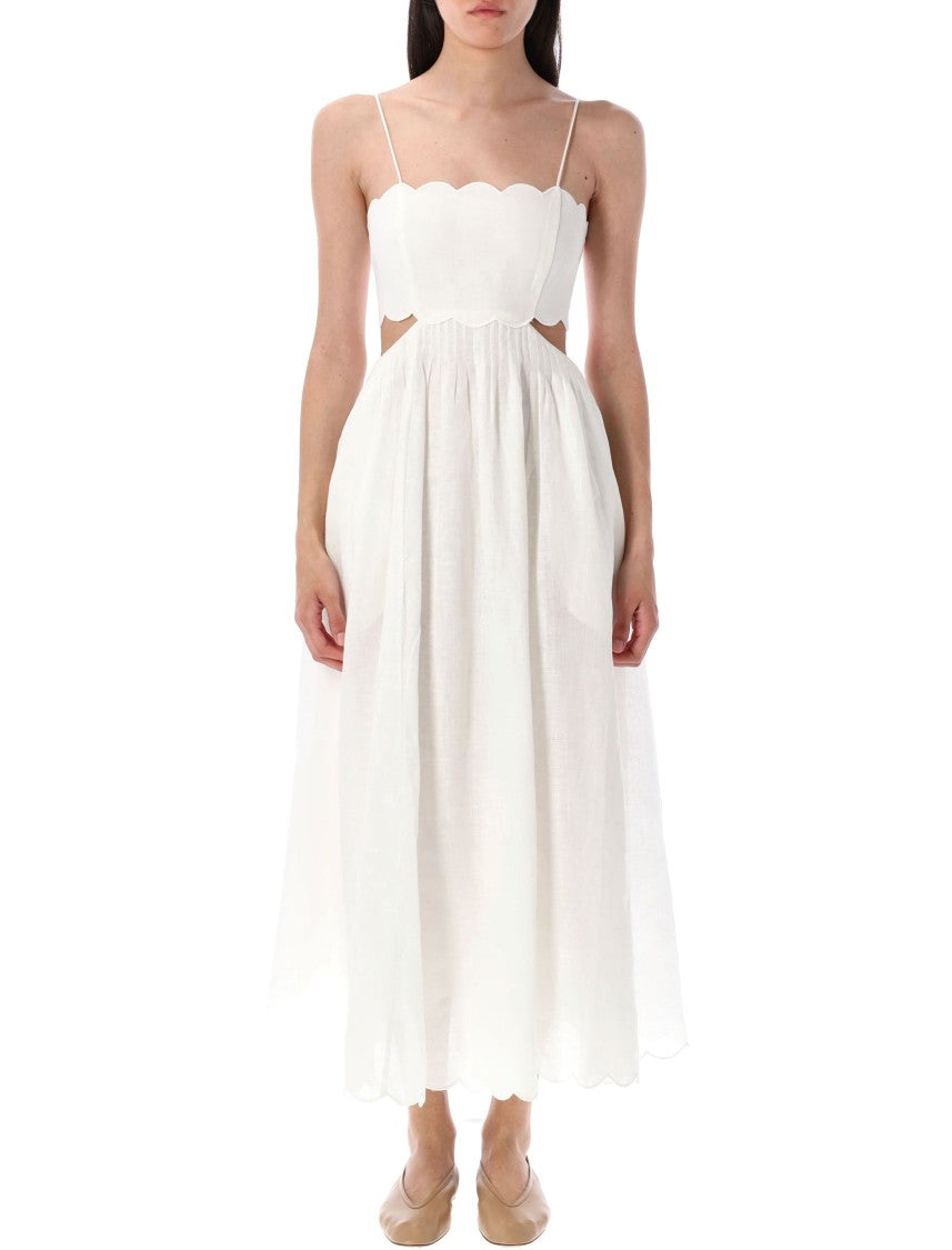 Zimmermann Rhiannon Scallop Midi Dress