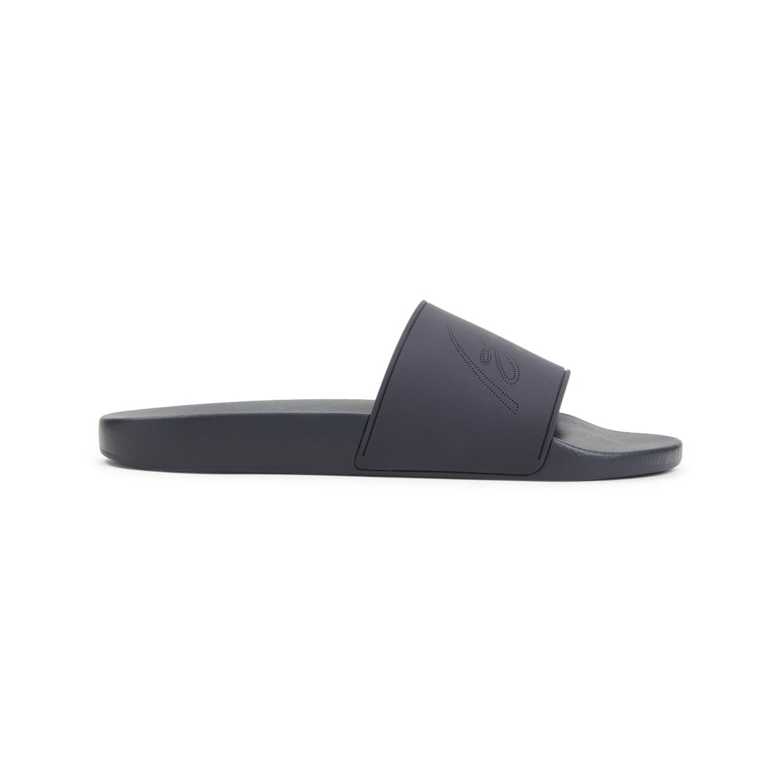 Brioni Pool Navy Blue Elastodiene Sandals
