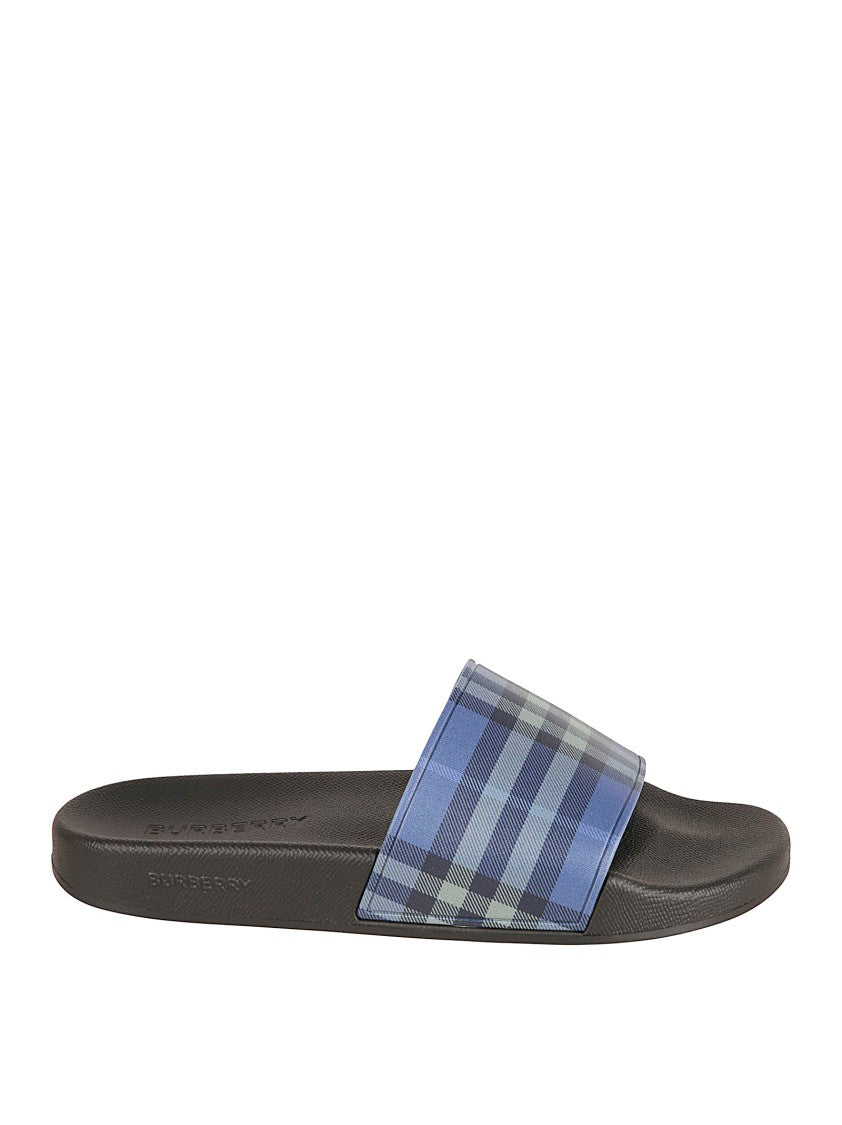 Burberry Slide Sandals With Check Pattern