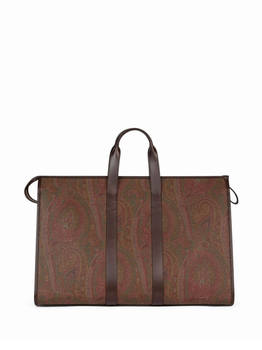 Etro Paisley Jacquard Handbag With Leather Trim