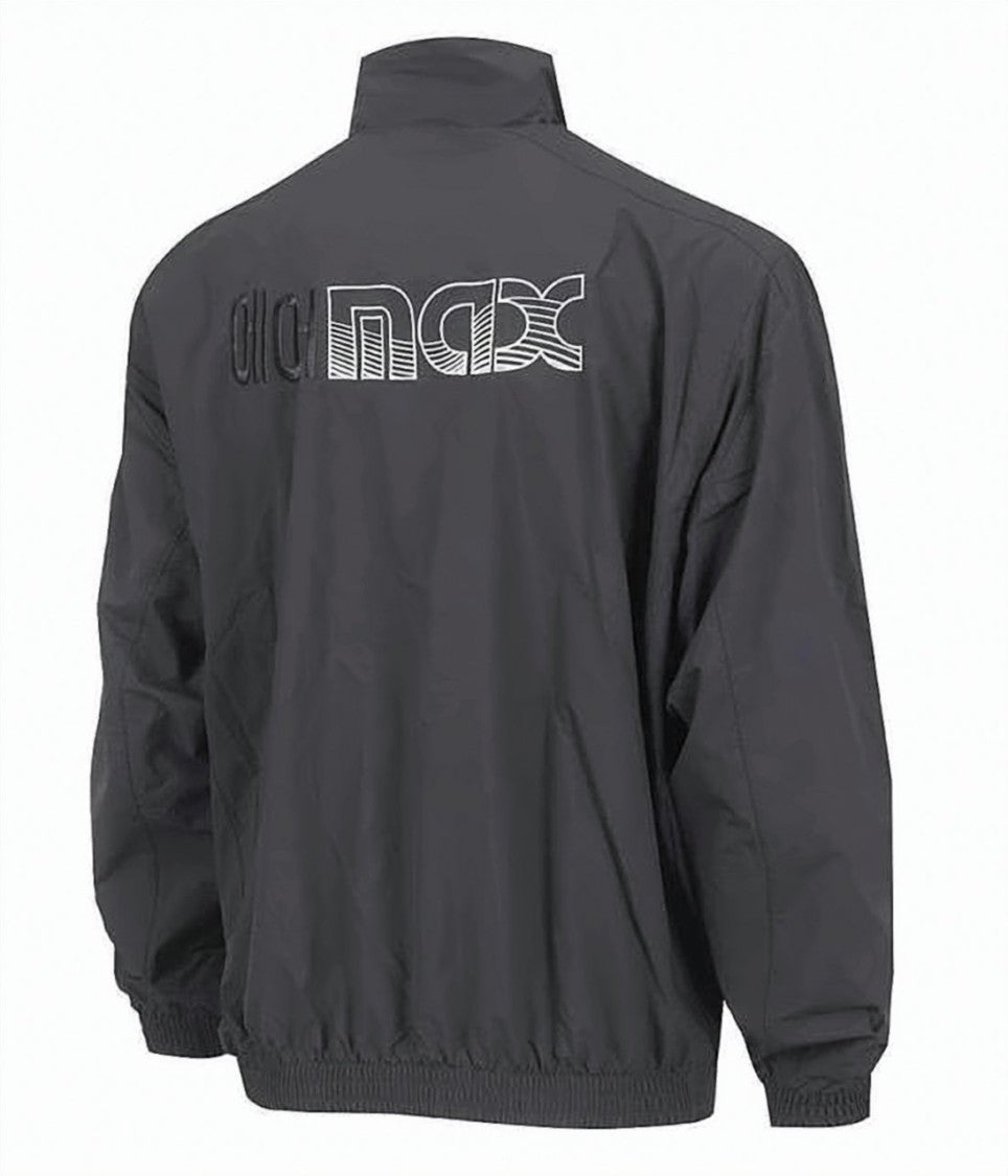 Nike Sleek Black Nylon Jacket With Bold Graphic