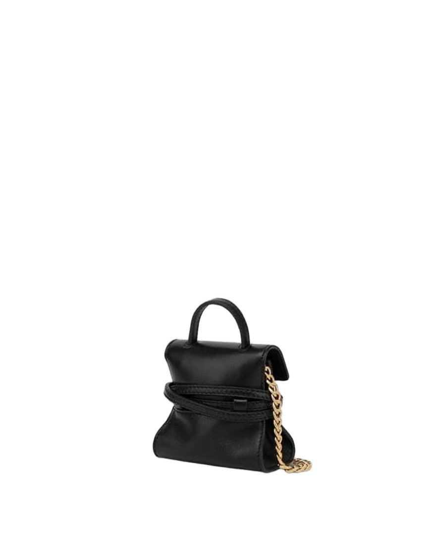 Moschino Compact Lambskin Leather Crossbody Bag