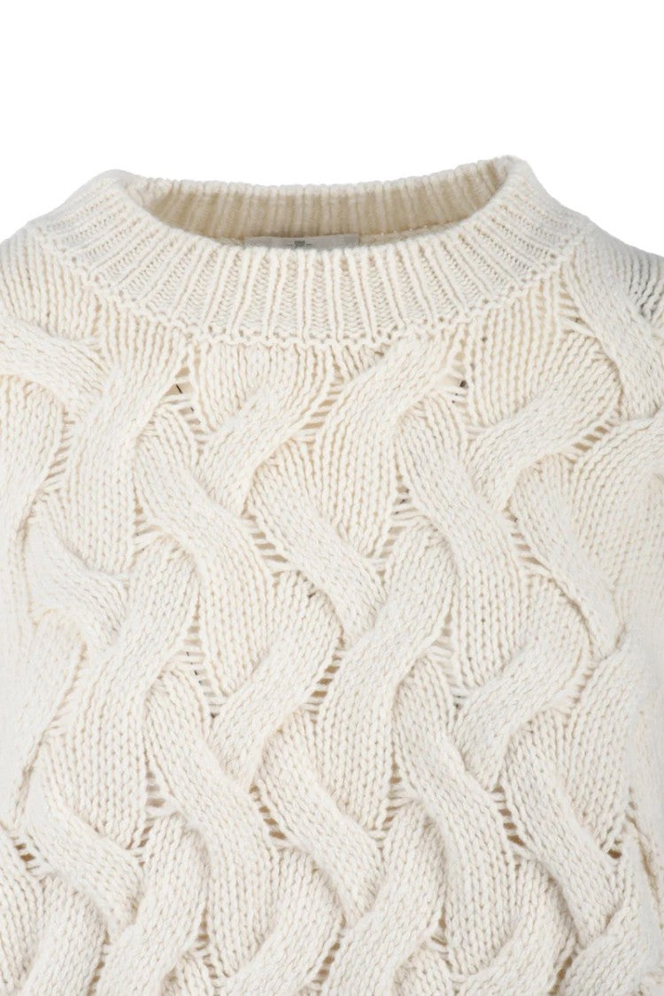 Panicale Cable Knit Sweater - White