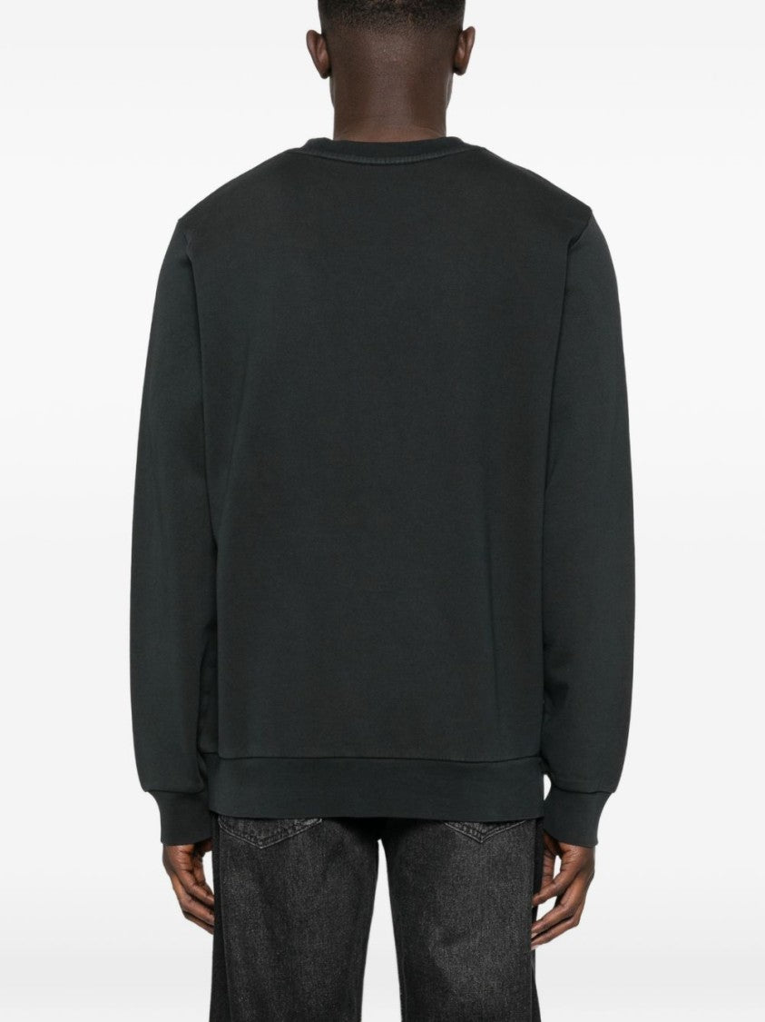 A.P.C. Black Minimalist Logo Cotton Sweatshirt