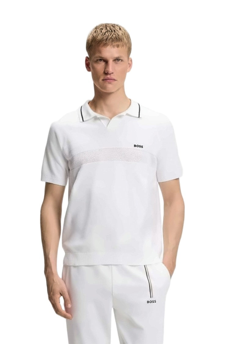 Hugo Boss Classic Collar Polo Shirt With Textured Band
