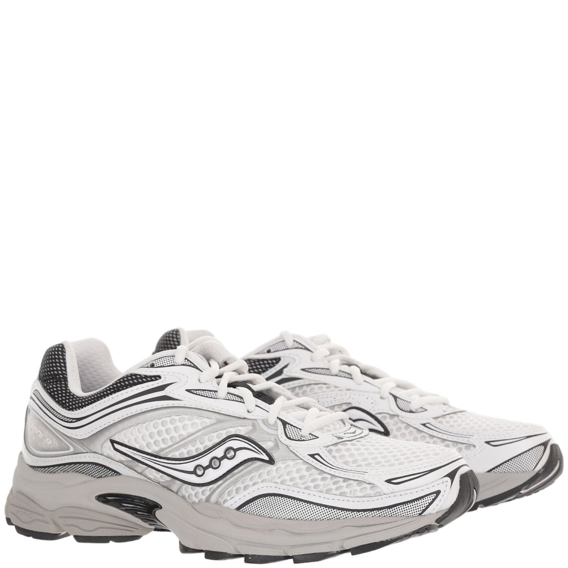 Saucony Pro Grid Omni 9 Grey Cushioned Mesh Athletic Sneakers