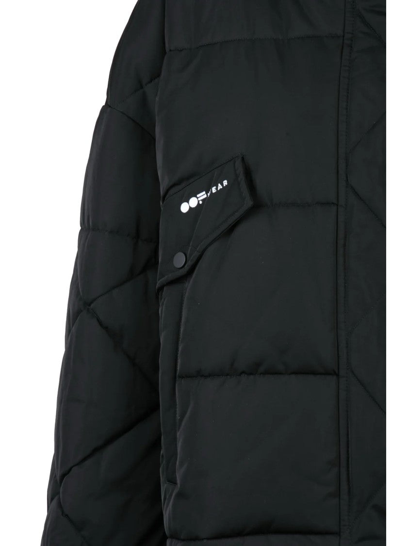 Oof Black Polyester Down Coat