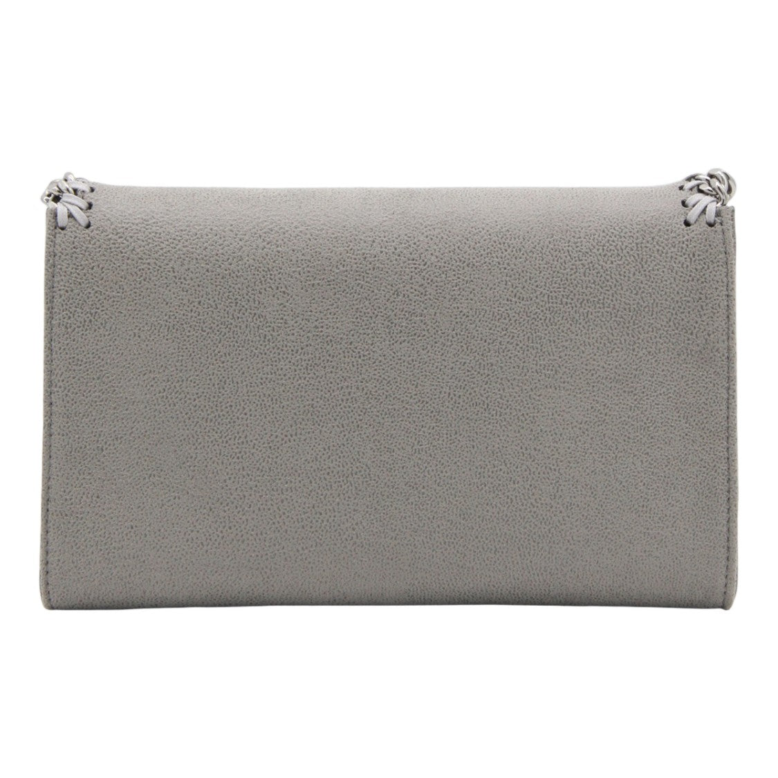 Stella Mccartney Textured Grey Rectangular Bag With Whipstitch Details