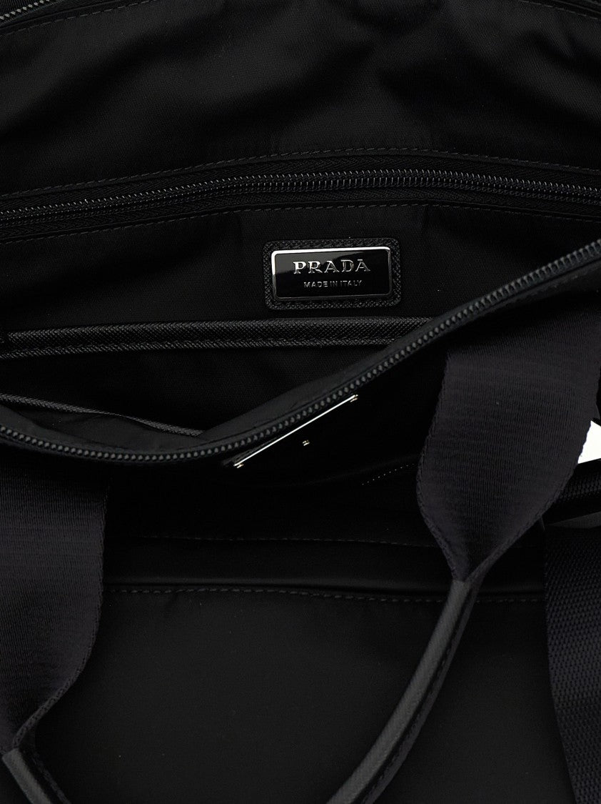 Prada Re-Nylon And Saffiano Backpack Shopping Bag