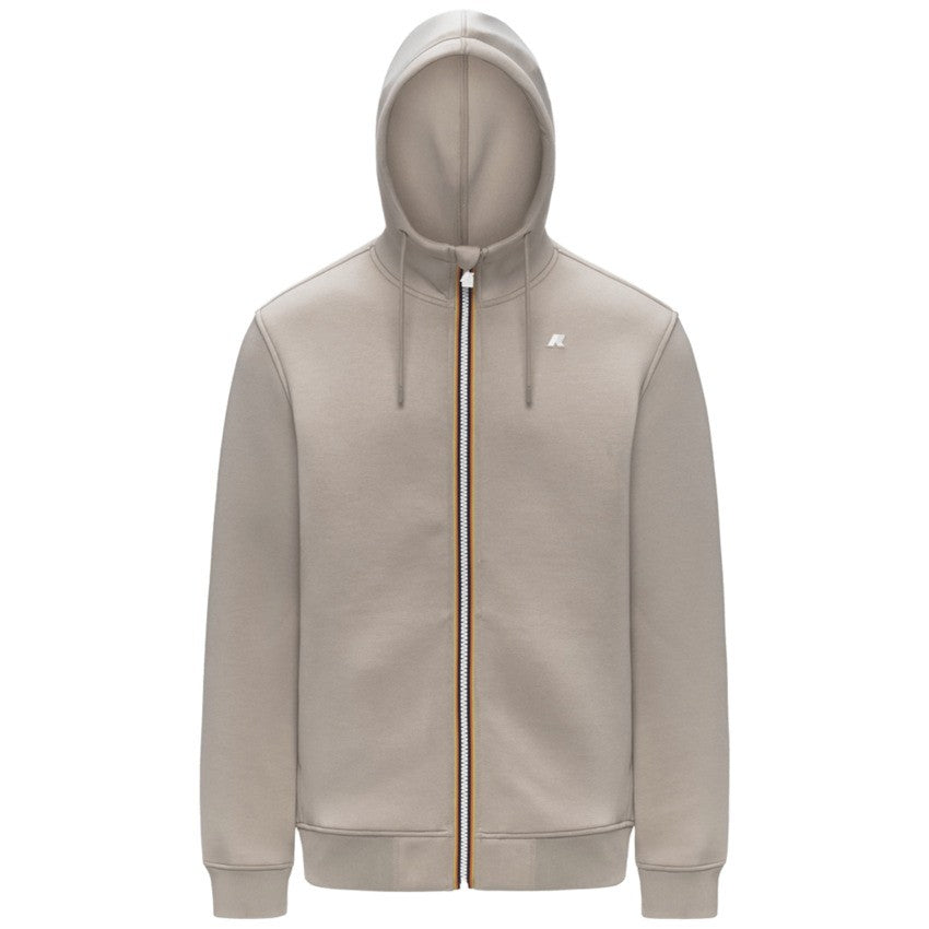 K-Way Beige Scuba Fabric Sweatshirt With Hood