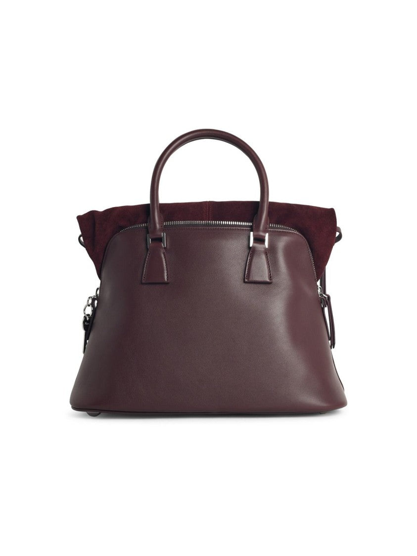 Maison Margiela Medium '5Ac Soft' Burgundy Leather Bag