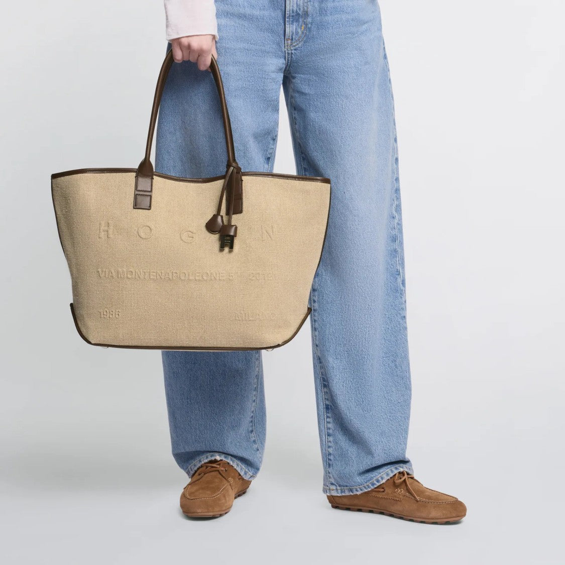 Hogan Mastice Address Shopping Media Linen Shopping Bag