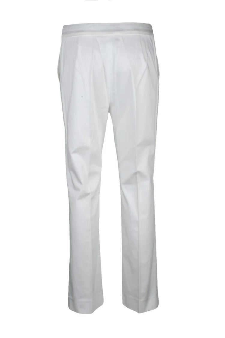 Max Mara Cotton Stretch Trousers - White