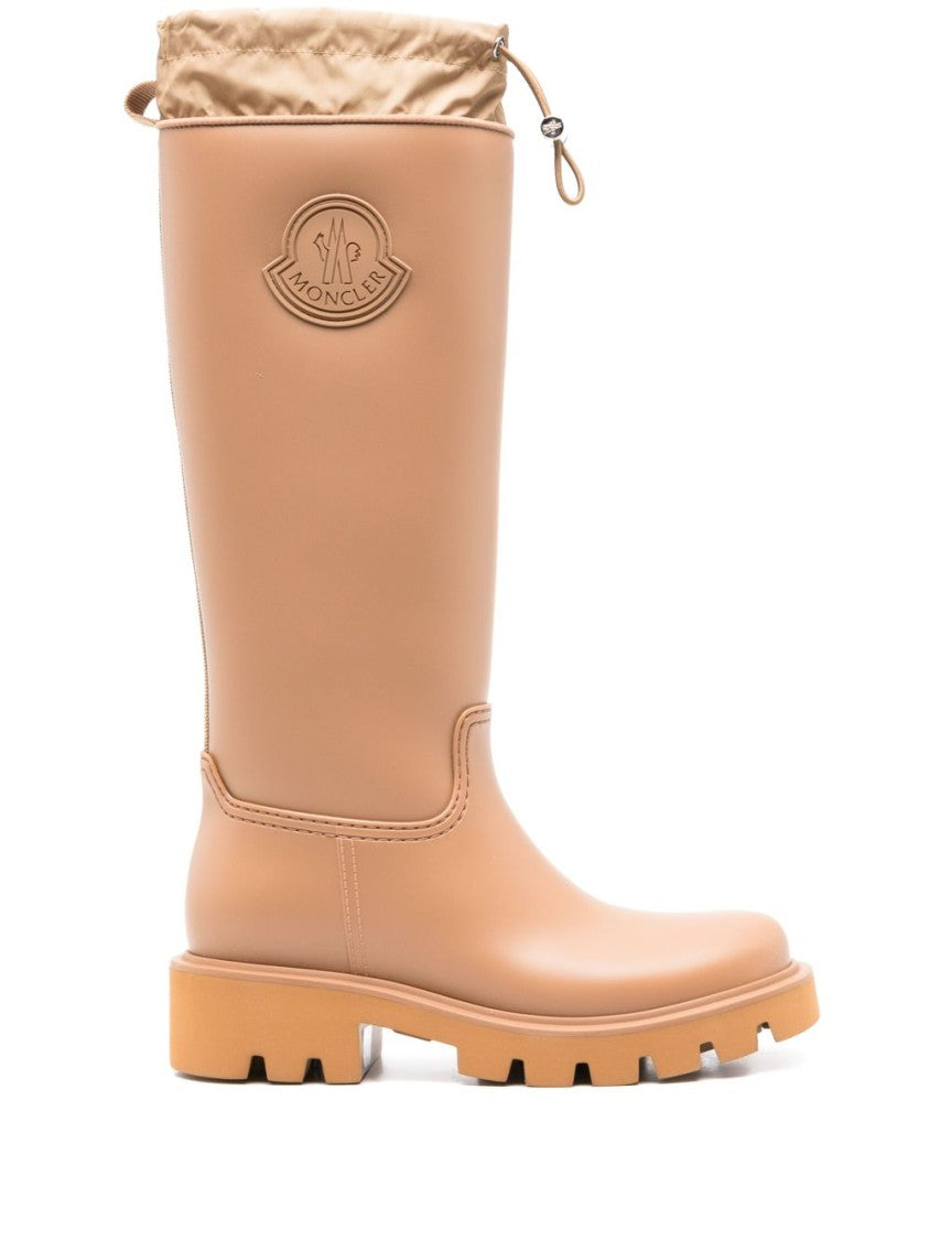 Moncler Beige Ankle Boots With Lug Sole